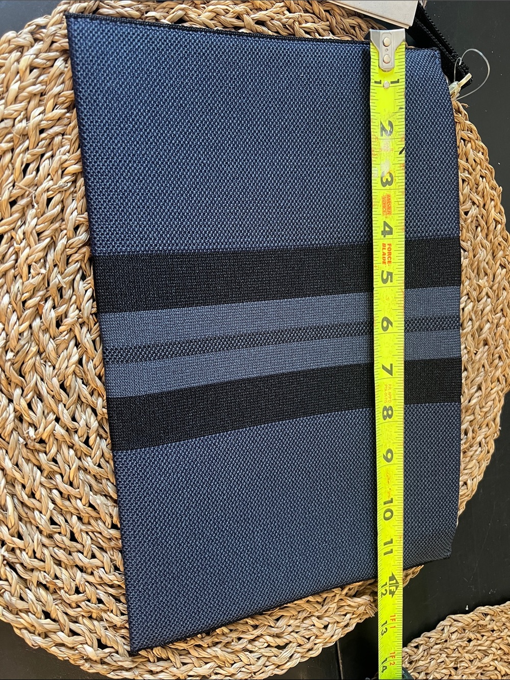 Rothy's Navy and Black Striped Wristlet Toiletry Pouch - Picture 4 of 5